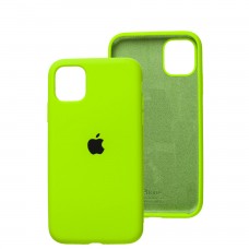 Чохол для iPhone 11 Silicone Full neon green