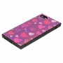 Чохол YCT для iPhone 7/8 прямокутний рожевий "серця"
