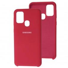 Чехол Silicone для Samsung Galaxy M31 (M315) Premium red raspberry
