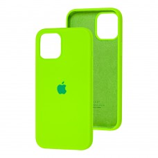 Чохол для iPhone 12 mini Silicone Full салатовий / neon green
