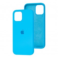 Чехол для iPhone 12 mini Silicone Full голубой / blue 
