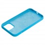 Чехол для iPhone 12 mini Silicone Full голубой / blue 