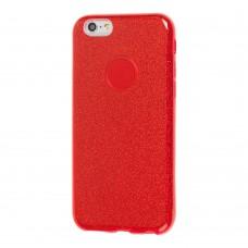 Чехол Shining Glitter для iPhone 6 с блестками красный