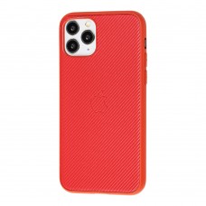 Чехол для iPhone 11 Pro Fiber Logo красный
