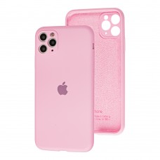 Чохол для iPhone 11 Pro Max Silicone Full camera рожевий