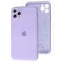 Чохол для iPhone 11 Pro Max Silicone преміум Full camera бузковий