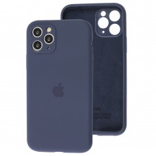 Чохол для iPhone 11 Pro Max Silicone Full camera темно-синій