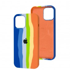Чохол для iPhone 12 Pro Max Silicone Full rainbow orange