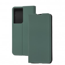 Чехол книжка для Samsung Galaxy S21 Ultra (G998) Yo зеленый
