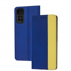 Чехол книга UA для Xiaomi Redmi Note 11 / 11s Global желто-голубой