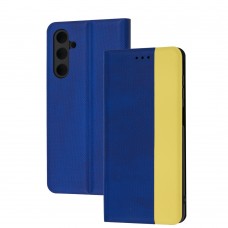 Чехол книга UA для Samsung Galaxy A54 (A546) желто-голубой