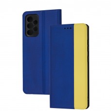 Чехол книга UA для Samsung Galaxy A52 желто-голубой