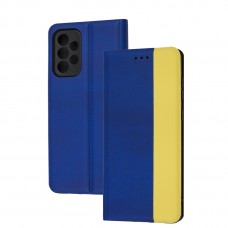 Чехол книга UA для Samsung Galaxy A73 (A736) желто-голубой