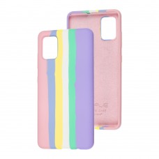 Чехол для Samsung Galaxy A51 (A515) Wave Rainbow pink