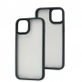 Чохол для iPhone 13 Shadow Matte Metal Buttons зелений