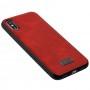 Чехол для iPhone X / Xs Sulada Leather красный