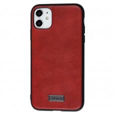 Чохол для iPhone 11 Sulada Leather червоний
