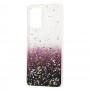 Чехол для Samsung Galaxy A32 (A325) Wave confetti white / dark purple