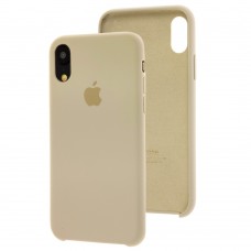 Чехол silicone case для iPhone Xr капучино темный