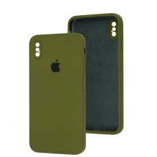Чехол для iPhone Xs Max Square Full camera зеленый / dark olive