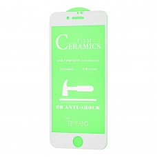 Защитное стекло для iPhone 7 / 8 ceramics anti-shock белое 