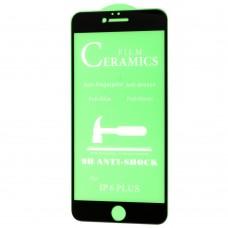 Защитное стекло для iPhone 6 Plus ceramics anti-shock черное 