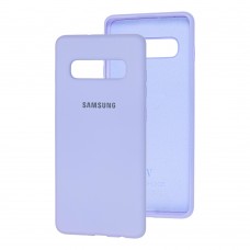 Чехол для Samsung Galaxy S10+ (G975) Silicone Full светло-фиолетовый
