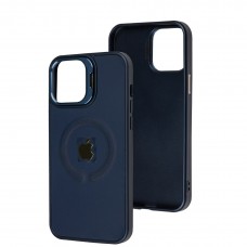 Чохол для iPhone 13 Pro Max Logo Case MagSafe dark blue