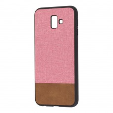 Чохол для Samsung Galaxy J6+ 2018 (J610) Hard Textile рожево-коричневий