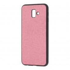 Чехол для Samsung Galaxy J6+ 2018 (J610) Hard Textile розовый