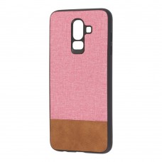Чехол для Samsung Galaxy J8 (J810) Hard Textile розово коричневый