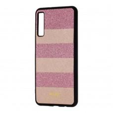 Чехол для Samsung Galaxy A7 2018 (A750) woto с блестками розовый