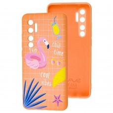 Чехол для Xiaomi Mi Note 10 Lite Wave Fancy summer mood / peach