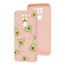 Чехол для Xiaomi Redmi Note 9 Wave Fancy avocado / pink sand