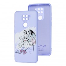 Чехол для Xiaomi Redmi Note 9 Wave Fancy fashion mode / light purple