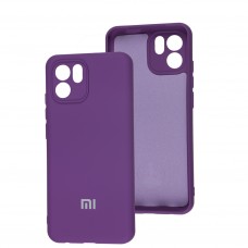 Чехол для Xiaomi Redmi A1 Silicone Full camera фиолетовый / purple