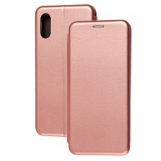 Чохол книжка Premium для Samsung Galaxy A02 (A022) рожево-золотистий