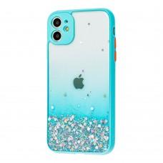 Чехол для iPhone 11 Glitter Bling мятный