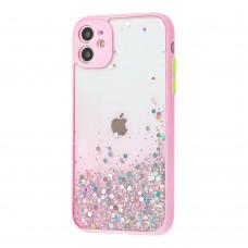 Чехол для iPhone 11 Glitter Bling розовый
