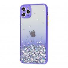 Чехол для iPhone 11 Pro Glitter Bling сиреневый