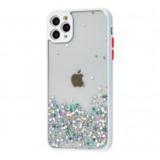 Чохол для iPhone 11 Pro Max Glitter Bling білий