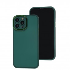 Чехол для iPhone 13 Pro Max Luxury Metal Lens зеленый