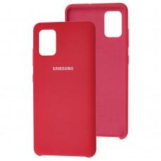 Чохол Silicone для Samsung Galaxy A51 (A515) Premium red raspberry