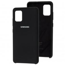 Чехол Silicone для Samsung Galaxy A51 (A515) оригинал качество черный
