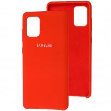 Чехол Silicone для Samsung Galaxy A71 (A715) Premium красный