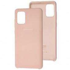 Чехол Silicone для Samsung Galaxy A71 (A715) Premium pink sand