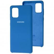 Чехол Silicone для Samsung Galaxy A71 (A715) Premium blue