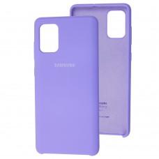 Чехол Silicone для Samsung Galaxy A71 (A715) Premium elegant purple