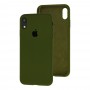 Чохол для iPhone Xr Silicone Full army green