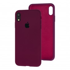 Чехол для iPhone Xr Silicone Full бордовый / maroon